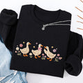 Embroidered Floral Goose Classic Crewneck Sweatshirt