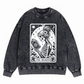 The Reader Tarot Card Reading Washed Crewneck Sweatshirt