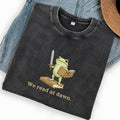 Embroidered We Read At Dawn Washed Crew Neck T-Shirt