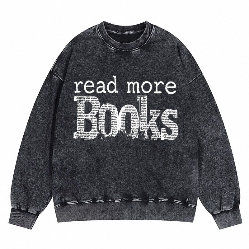 Read More Books Retro Bookish Washed Crewneck Sweatshirt