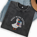 Embroidered Goose Read More Books Washed Crew Neck T-Shirt