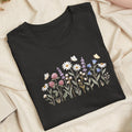 Embroidered Wildflower Classic Adult Unisex Crew Neck T-Shirt