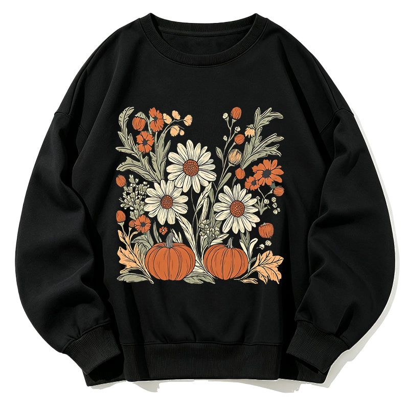 Pumpkin & Wildflower Garden Classic Adult Unisex Crewneck Sweatshirt
