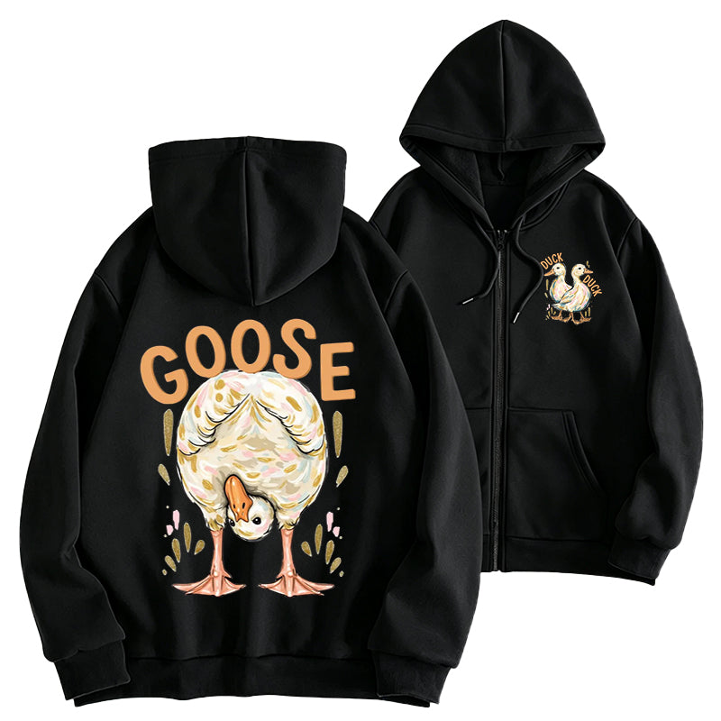 Funny Goose Adult Unisex Full Zip Hoodie