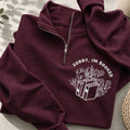 Embroidered Sorry I'm Booked Classic Quarter Zip Sweatshirt