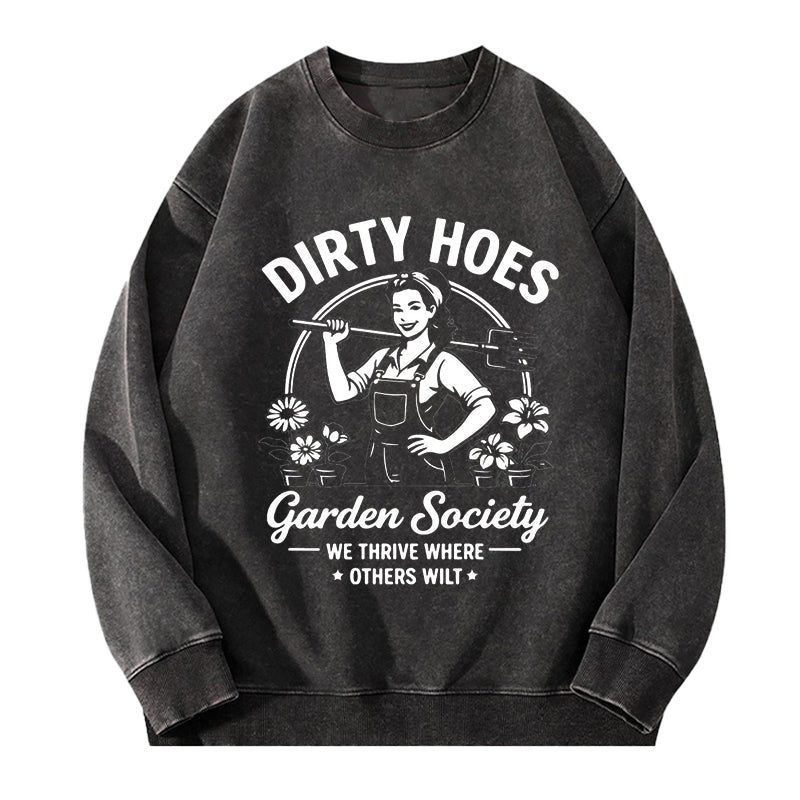 Dirty Hoes Garden Society Washed Crewneck Sweatshirts