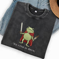 Embroidered We Write at Dawn Washed Crew Neck T-Shirt