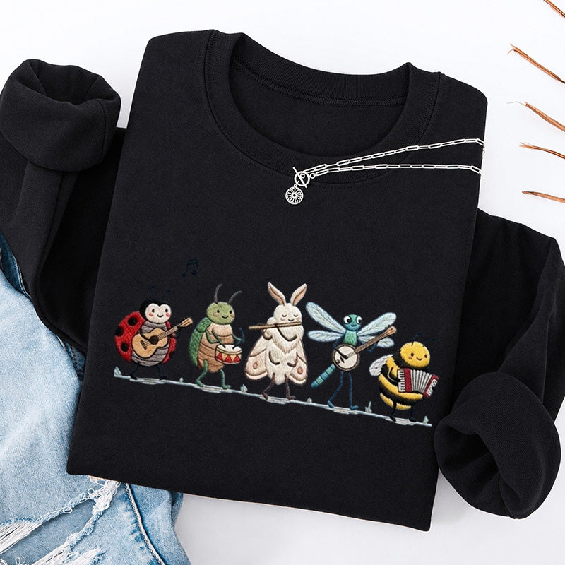 Embroidered Bug Orchestra Classic Crewneck Sweatshirt