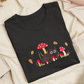 Embroidered Mushroom Cat Classic Adult Unisex Crew Neck T-Shirt