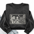 Embroidered Cryptid Book Club Washed Crewneck Sweatshirt