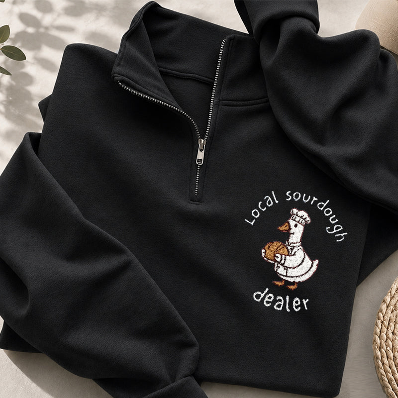Embroidered Local Sourdough Dealer Classic Quarter Zip Sweatshirt
