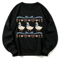 Vintage Three Duck & Floral Classic Adult Unisex Crewneck Sweatshirts