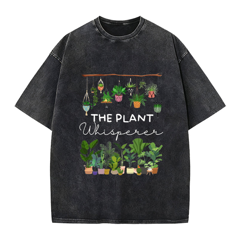 The Plant Whisperer Washed Crew Neck T-Shirt