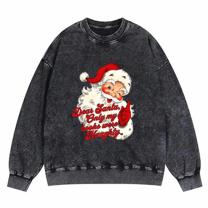 Only My Books Are Naughty Washed Crewneck Sweatshirt
