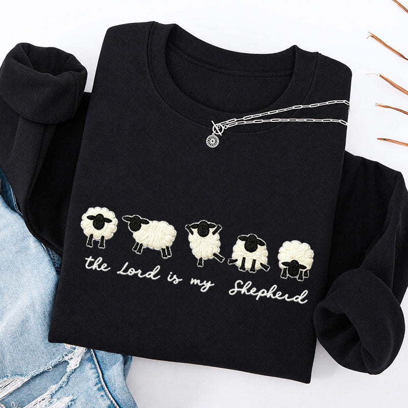 Embroidered Christian Sheep Classic Crewneck Sweatshirt