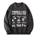 Things I Do in My Spare Time Washed Crewneck Sweatshirt