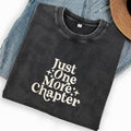 Embroidered Just One More Chapter Washed Crew Neck T-Shirt
