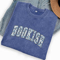 Embroidered Retro Bookish Washed Crew Neck T-Shirt