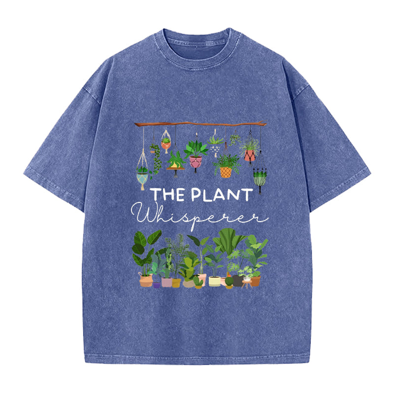 The Plant Whisperer Washed Crew Neck T-Shirt