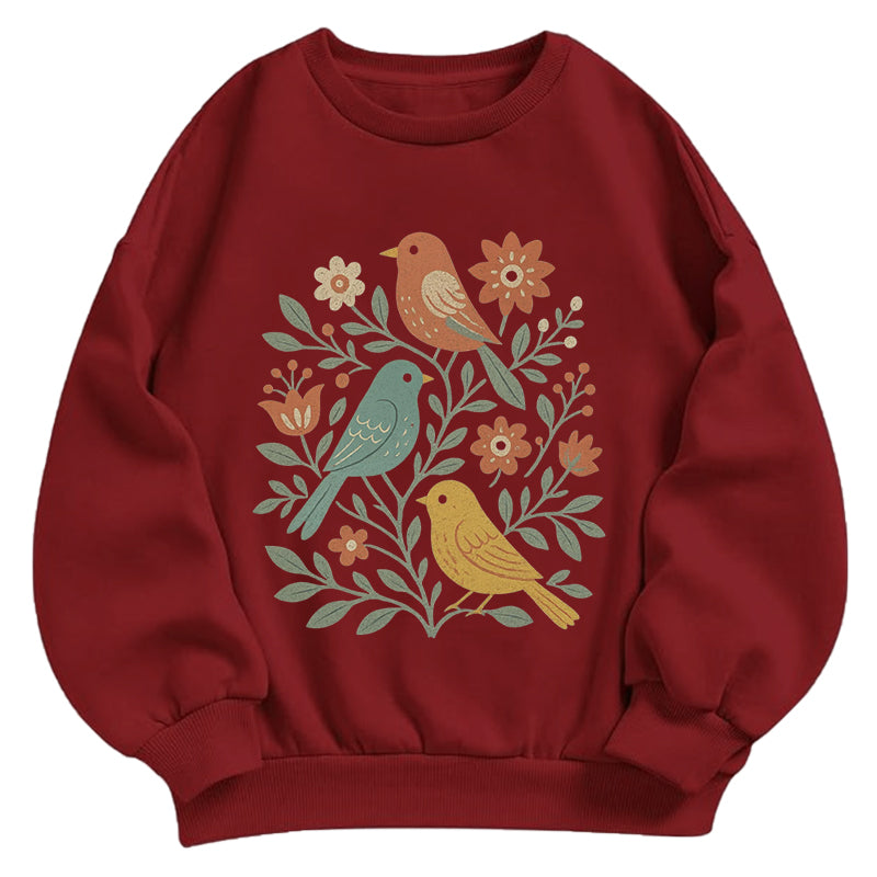 Vintage Birds & Botanical Classic Adult Unisex Crewneck Sweatshirts
