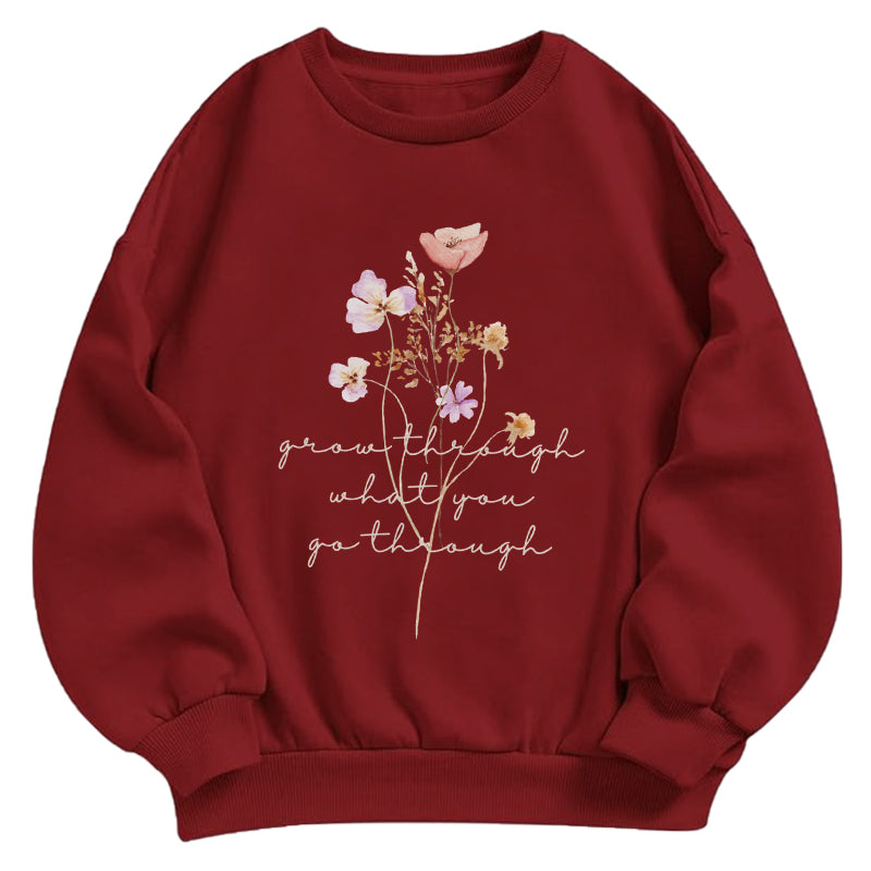 Grow Through What You Go Through Classic Adult Unisex Crewneck Sweatshirts