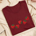 Embroidered Strawberry Classic Adult Unisex Crew Neck T-Shirt