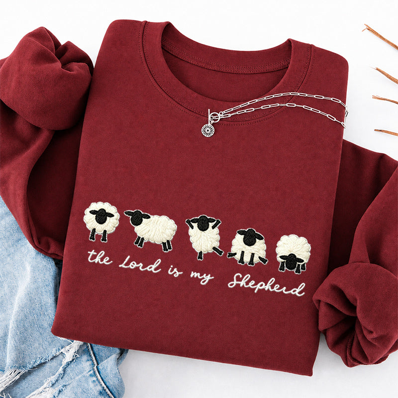 Embroidered Christian Sheep Classic Crewneck Sweatshirt