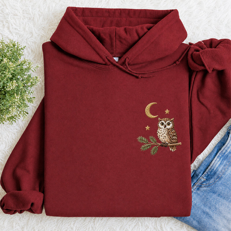 Embroidered Night Owl Classic Adult Unisex Hoodie