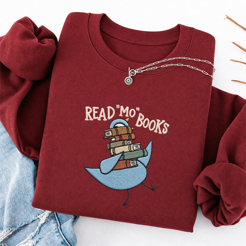 Embroidered Read Mo Books Classic Crewneck Sweatshirt