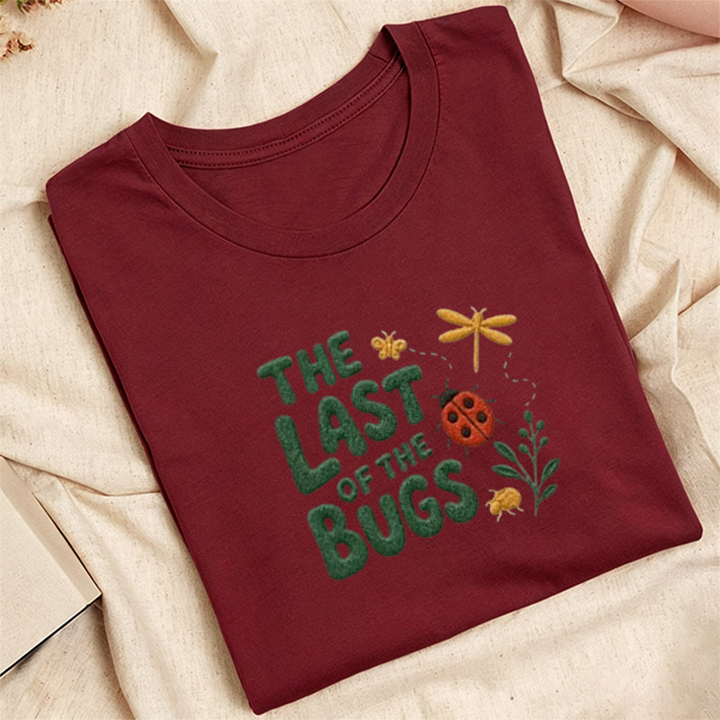 Embroidered The Last of the Bugs Classic Adult Unisex Crew Neck T-Shirt