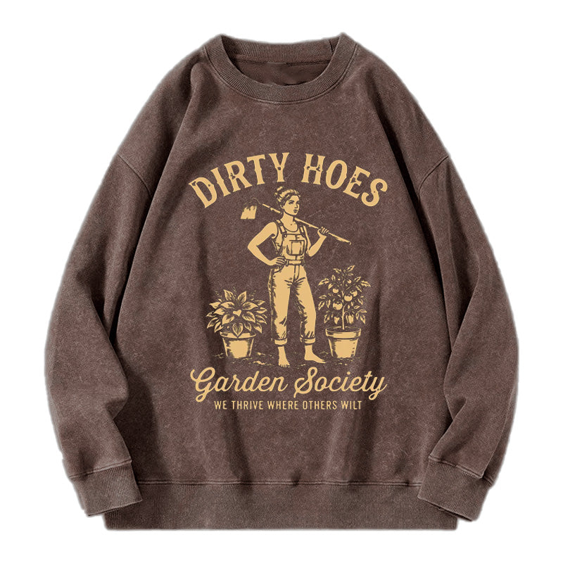 Vintage Dirty Hoes Garden Society Washed Crewneck Sweatshirt