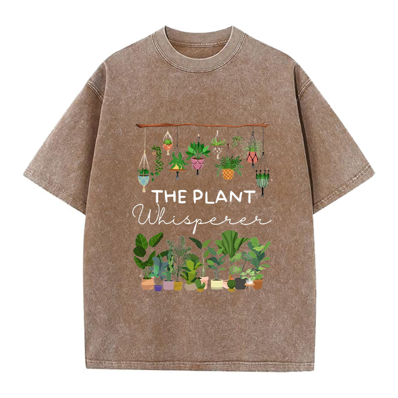The Plant Whisperer Washed Crew Neck T-Shirt