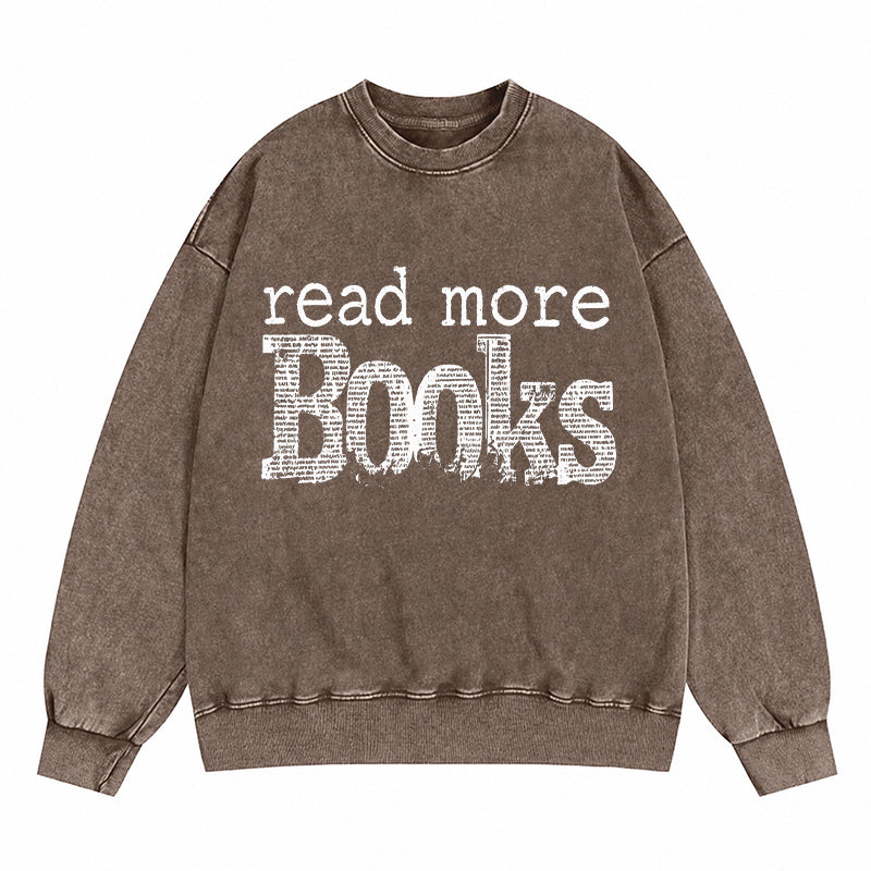Read More Books Retro Bookish Washed Crewneck Sweatshirt