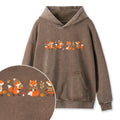 Embroidered Fall Fox Washed Hoodie