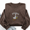 Embroidered Hooker Crochet Lover Washed Crewneck Sweatshirt