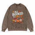 All Booked For Fall Washed Crewneck Sweatshirt