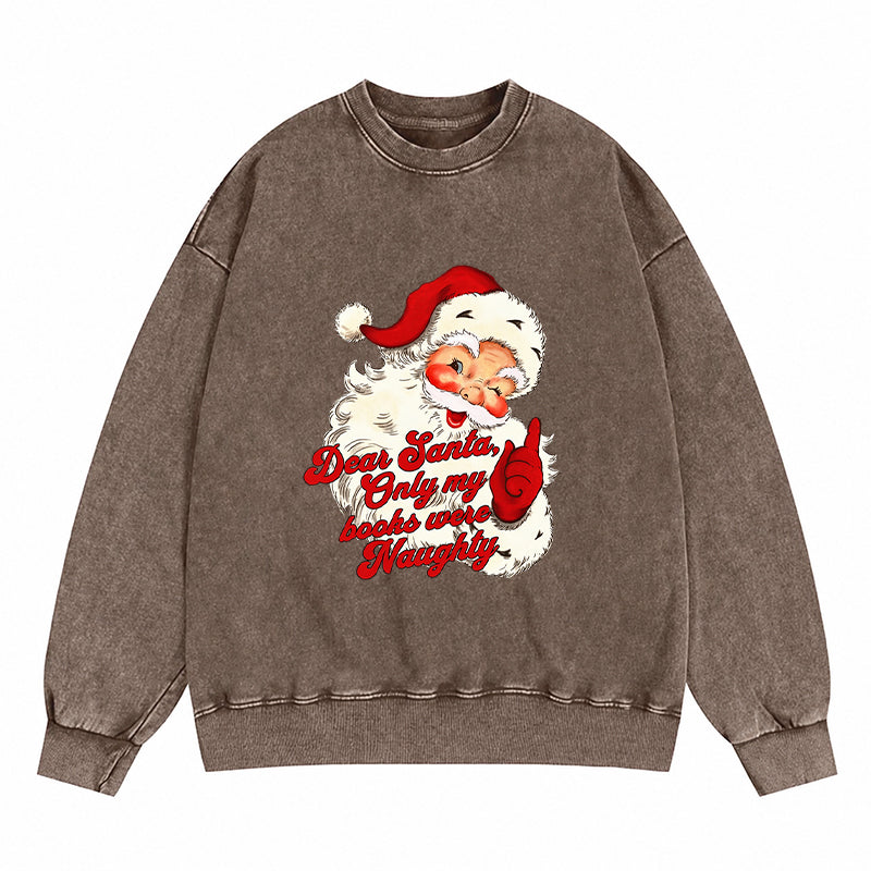Only My Books Are Naughty Washed Crewneck Sweatshirt