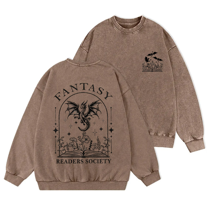 Fantasy Reader Society Washed Crewneck Sweatshirt