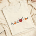 Embroidered Fall Enchanted Pumpkins Classic Adult Unisex Crew Neck T-Shirt