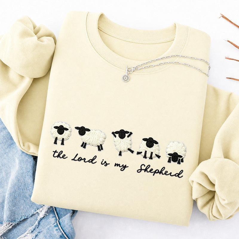 Embroidered Christian Sheep Classic Crewneck Sweatshirt