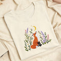 Embroidered Fox Wildflower Classic Adult Unisex Crew Neck T-Shirt
