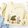 Embroidered Frog Mushroom Classic Crewneck Sweatshirt