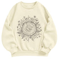 Tree Ring with Wildflowers Classic Adult Unisex Crewneck Sweatshirts