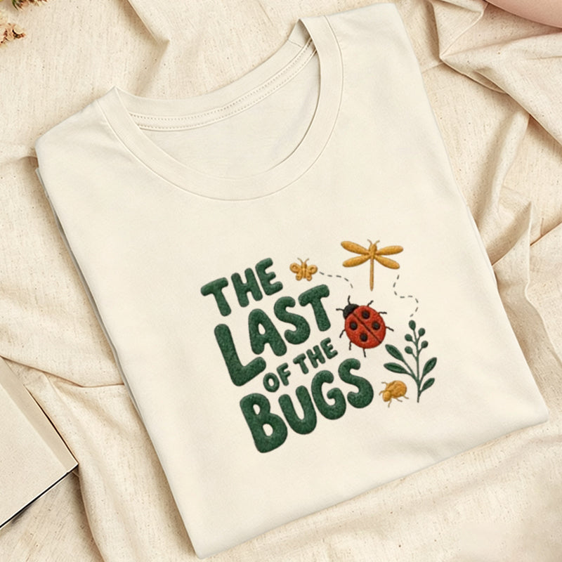 Embroidered The Last of the Bugs Classic Adult Unisex Crew Neck T-Shirt