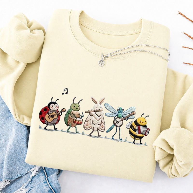 Embroidered Bug Orchestra Classic Crewneck Sweatshirt