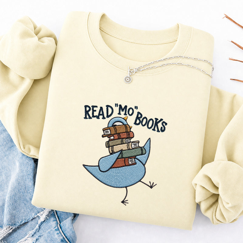 Embroidered Read Mo Books Classic Crewneck Sweatshirt