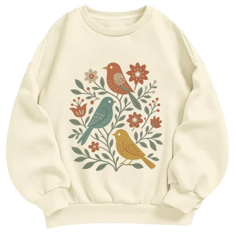 Vintage Birds & Botanical Classic Adult Unisex Crewneck Sweatshirts
