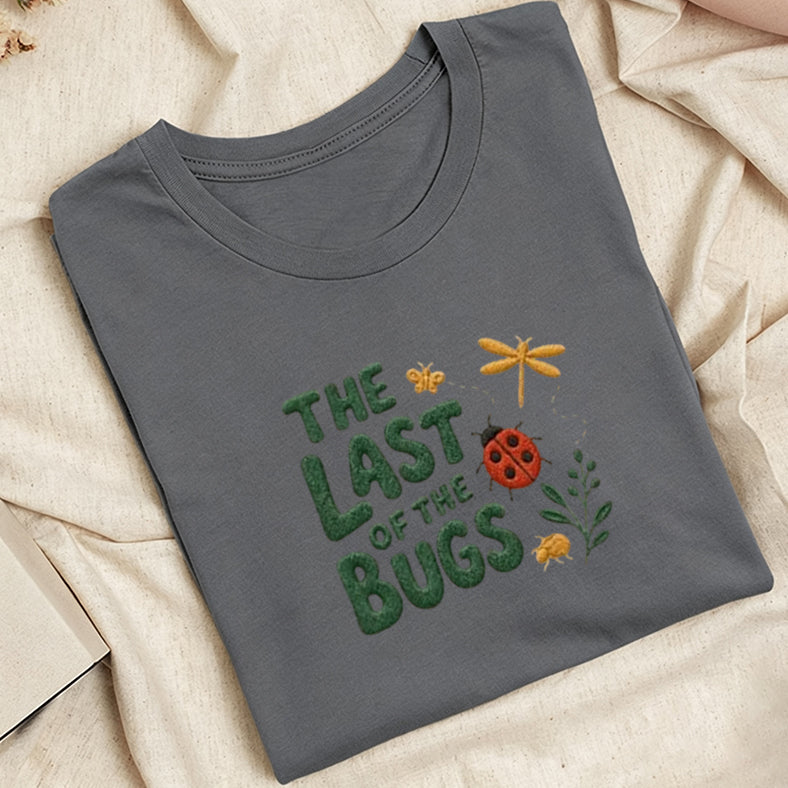 Embroidered The Last of the Bugs Classic Adult Unisex Crew Neck T-Shirt