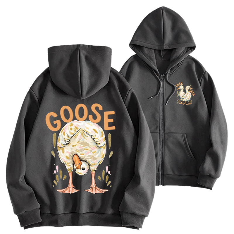 Funny Goose Adult Unisex Full Zip Hoodie