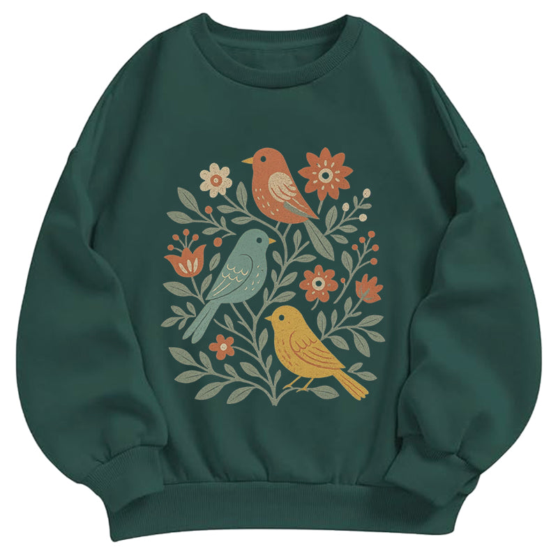 Vintage Birds & Botanical Classic Adult Unisex Crewneck Sweatshirts